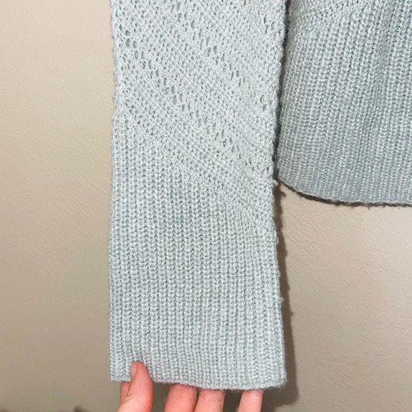 Lucky Brand Mint Green Metallic Knit Lined Pullover Sweater Small Women’s - Picture 5 of 13